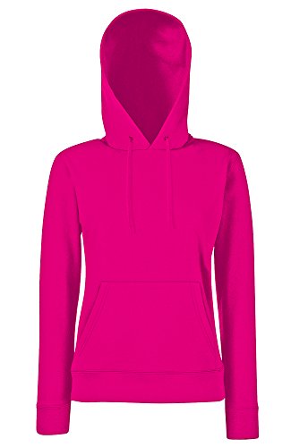 Fruit of the Loom Classic Damen Hoodie in Pink Größe XS von Fruit of the Loom