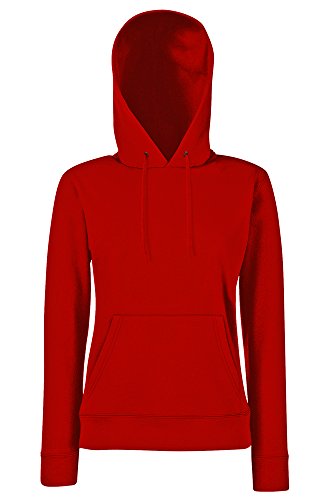 Fruit of the Loom Classic Damen Hoodie in Rot Größe L von Fruit of the Loom