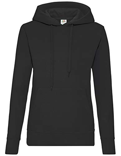 Fruit of the Loom Classic Damen Hoodie in Schwarz Größe L von Fruit of the Loom