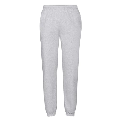 Fruit of the Loom Classic Elasticated Cuff Jog Pants + GRATIS MyShirt Stoffbeutel, Farbe:Graumeliert + GRATIS MyShirt Stoffbeutel, Größe:3XL von Fruit of the Loom