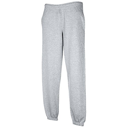 Fruit of the Loom Classic Elasticated Cuff Jog Pants Herren Jogginghose, Farbe:Graumeliert, Größe:3XL von Fruit of the Loom