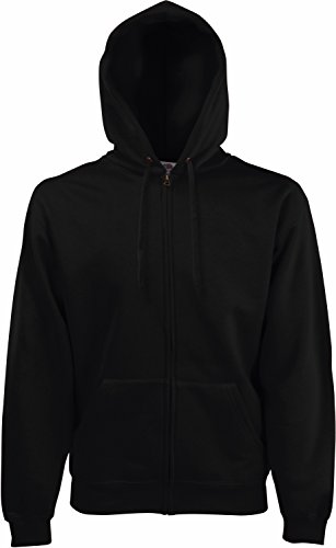 Fruit of the Loom Classic Hooded Jacket, schwarz, L von Fruit of the Loom