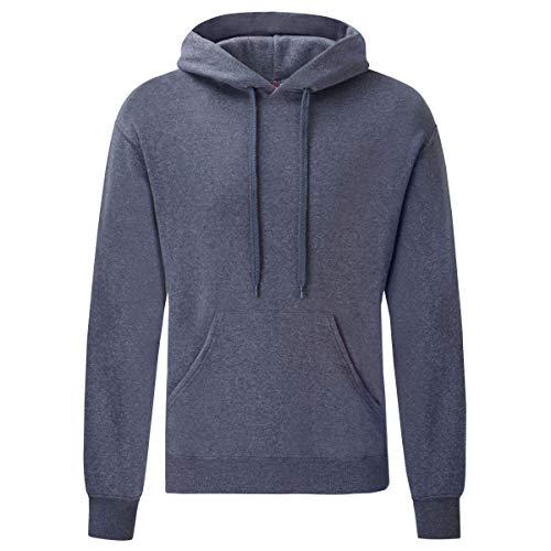 Fruit of the Loom Classic Hooded Sweat, Größe:M, Farbe:Vintage Navy meliert von Fruit of the Loom