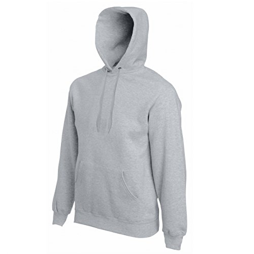 Fruit of the Loom Classic Hooded Sweat 1er Pack, Farbe:Heather Grey;Größe:XL von Fruit of the Loom