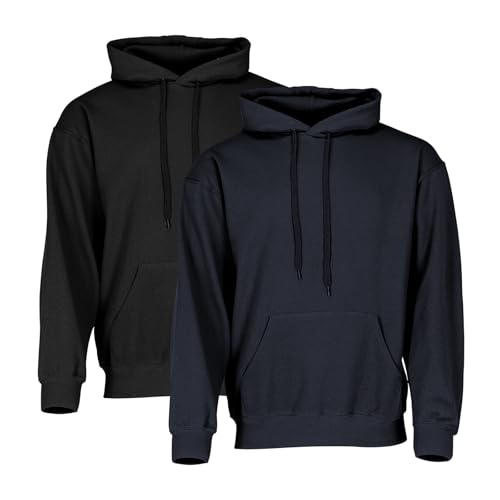 Fruit of the Loom Classic Hooded Sweat 2er-Pack Herren, Black + Deep Navy, L Fruit of the Loom Classic Hooded Sweat 2er-Pack Herren, Black + Deep Navy, L von Fruit of the Loom