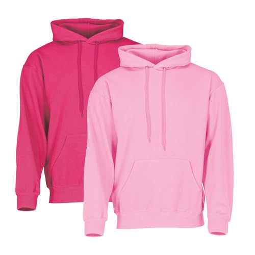 Fruit of the Loom Classic Hooded Sweat 2er-Pack Herren, Fuchsia + Light Pink, XXL Fruit of the Loom Classic Hooded Sweat 2er-Pack Herren, Fuchsia + Light Pink, XXL von Fruit of the Loom