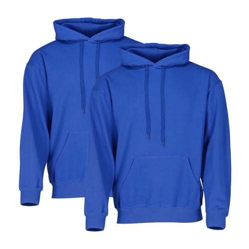 Fruit of the Loom Classic Hooded Sweat 2er-Pack Herren, Royal, M von Fruit of the Loom