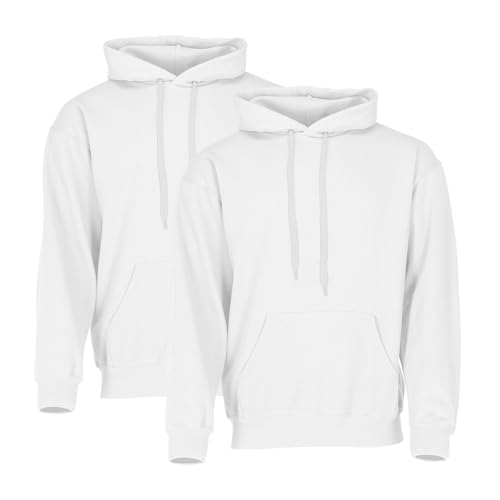 Fruit of the Loom Classic Hooded Sweat 2er-Pack Herren, White, L Fruit of the Loom Classic Hooded Sweat 2er-Pack Herren, White, L von Fruit of the Loom