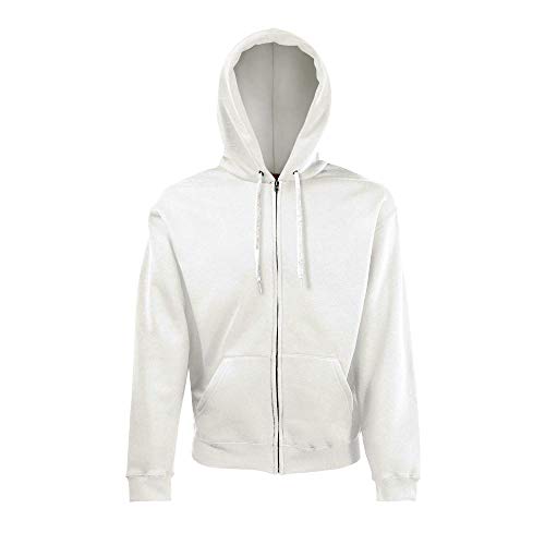Fruit of the Loom Classic Hooded Sweat Jacket, Farbe:weiß, Größe:2XL von Fruit of the Loom