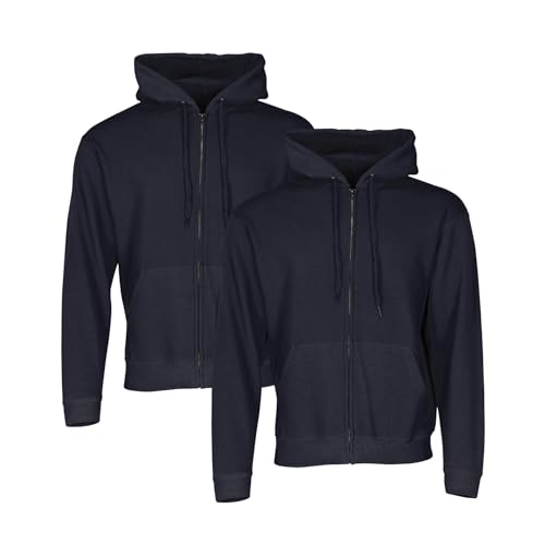 Fruit of the Loom Classic Hooded Sweat Jacket 2er-Pack Herren, Deep Navy, 3XL Fruit of the Loom Classic Hooded Sweat Jacket 2er-Pack Herren, Deep Navy, 3XL von Fruit of the Loom
