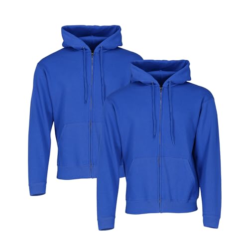 Fruit of the Loom Classic Hooded Sweat Jacket 2er-Pack Herren, Royal, L von Fruit of the Loom