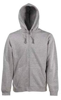 Fruit of the Loom Classic Hooded Sweat Jacket Grau,L von Fruit of the Loom