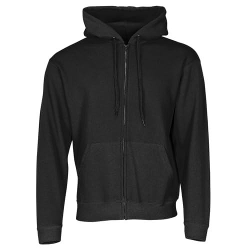 Fruit of the Loom Classic Hooded Sweat Jacket Schwarz,M von Fruit of the Loom