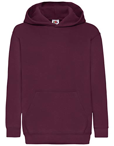 Fruit of the Loom Classic Hooded Sweat Kids Kapuzen-Sweatshirt, Farbe:Burgund, Größe:128 Fruit of the Loom Classic Hooded Sweat Kids Kapuzen-Sweatshirt, Farbe:Burgund, Größe:128 von Fruit of the Loom