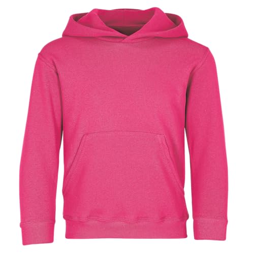Fruit of the Loom Classic Hooded Sweat Kids Kapuzen-Sweatshirt, Farbe:Fuchsia, Größe:128 von Fruit of the Loom