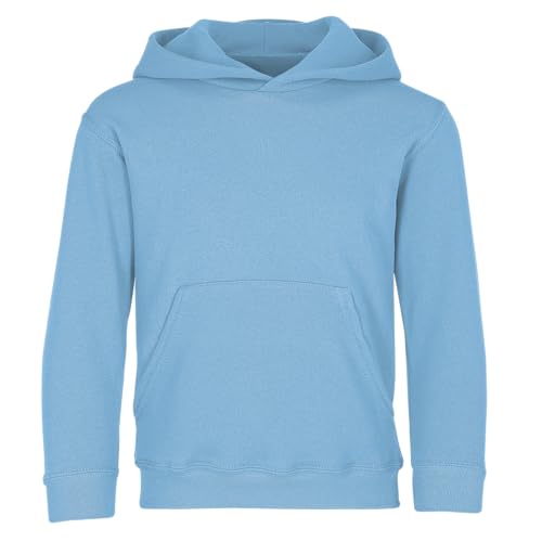 Fruit of the Loom Classic Hooded Sweat Kids Kapuzen-Sweatshirt, Farbe:Pastellblau, Größe:128 von Fruit of the Loom