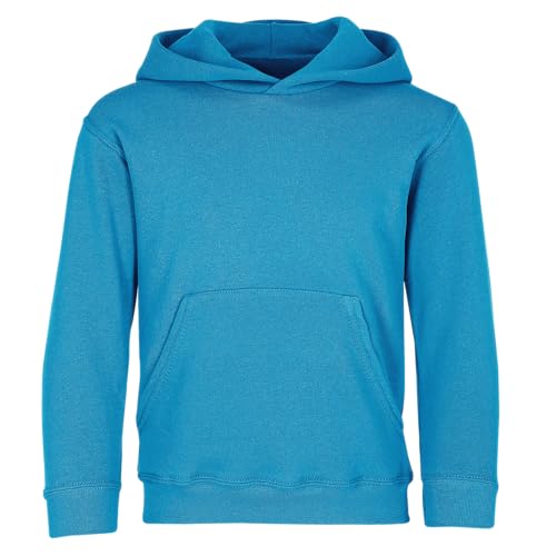 Fruit of the Loom Classic Hooded Sweat Kids Kapuzen-Sweatshirt, Farbe:azurblau, Größe:140 von Fruit of the Loom