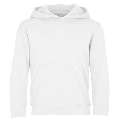 Fruit of the Loom Classic Hooded Sweat Kids Kapuzen-Sweatshirt, Farbe:weiß, Größe:128 von Fruit of the Loom