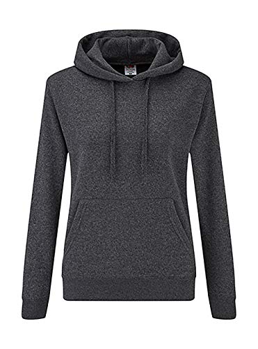 Fruit of the Loom Classic Hooded Sweat Lady-Fit - Farbe: DarkHeather - Größe: M von Fruit of the Loom