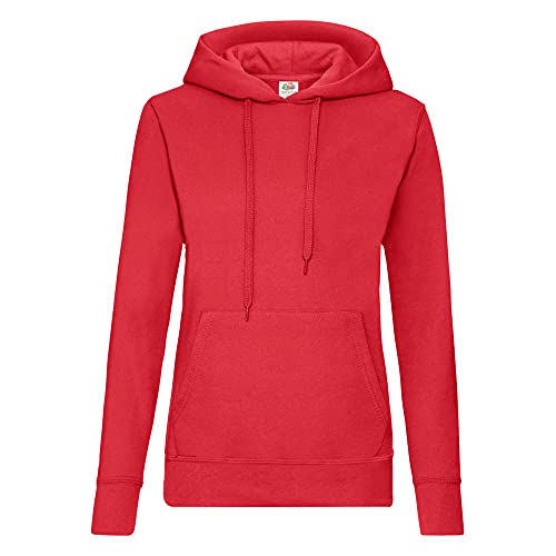 Fruit of the Loom Classic Hooded Sweat Lady-Fit - Farbe: Red - Größe: XL von Fruit of the Loom
