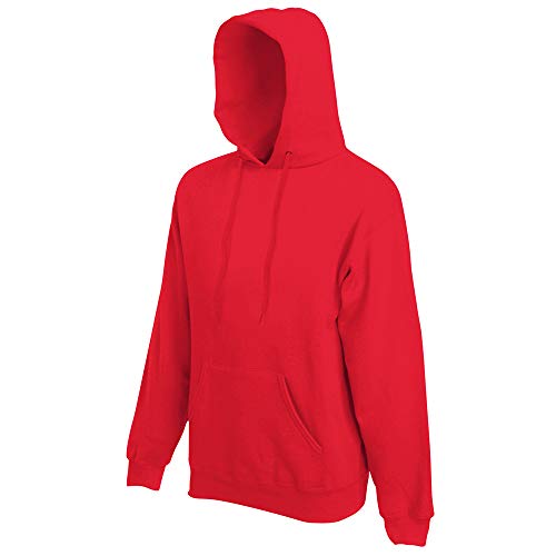 Fruit of the Loom Herren Hooded Sweatshirt, Rot, XL von Fruit of the Loom