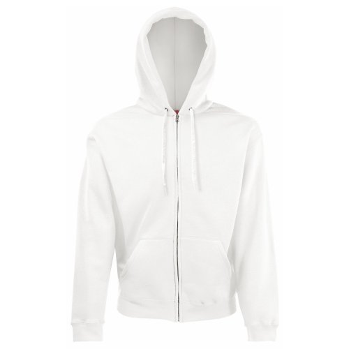 Fruit of the Loom Classic Hooded Sweatjacke - Farbe: White - Größe: XL von Fruit of the Loom