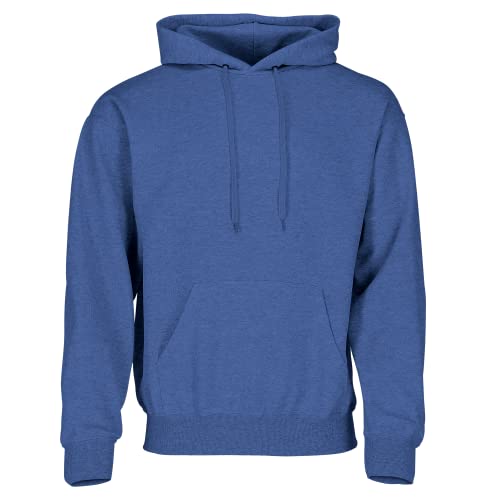 Fruit of the Loom Classic Kapuzen-Sweat + GRATIS MyShirt Stoffbeutel, Farbe:Retro Royalblau meliert + GRATIS MyShirt Stoffbeutel, Größe:M von Fruit of the Loom