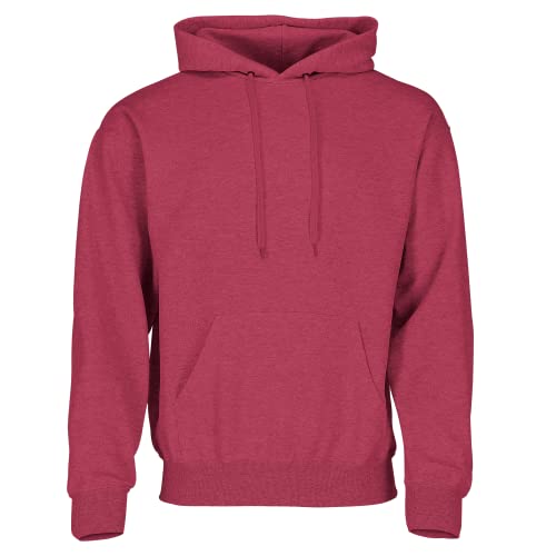 Fruit of the Loom Classic Kapuzen-Sweat + GRATIS MyShirt Stoffbeutel, Farbe:Vintage rot meliert + GRATIS MyShirt Stoffbeutel, Größe:L von Fruit of the Loom