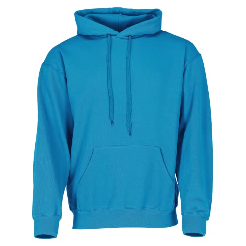 Fruit of the Loom Classic Kapuzen-Sweat + GRATIS MyShirt Stoffbeutel, Farbe:azurblau + GRATIS MyShirt Stoffbeutel, Größe:L von Fruit of the Loom