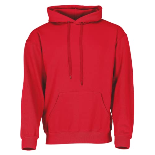 Fruit of the Loom Classic Kapuzen-Sweat + GRATIS MyShirt Stoffbeutel, Farbe:rot + GRATIS MyShirt Stoffbeutel, Größe:L von Fruit of the Loom