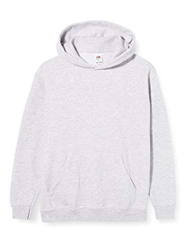 Fruit of the Loom - Classic Kinder Kapuzen-Sweatshirt 'Kids Hooded Sweat' 128,Heather Grey von Fruit of the Loom