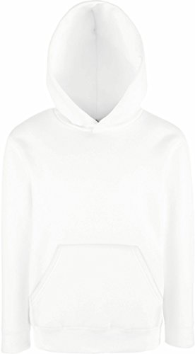 Fruit of the Loom - Kinder Kapuzen-Sweatshirt 'Classic' / White, 128 von Fruit of the Loom