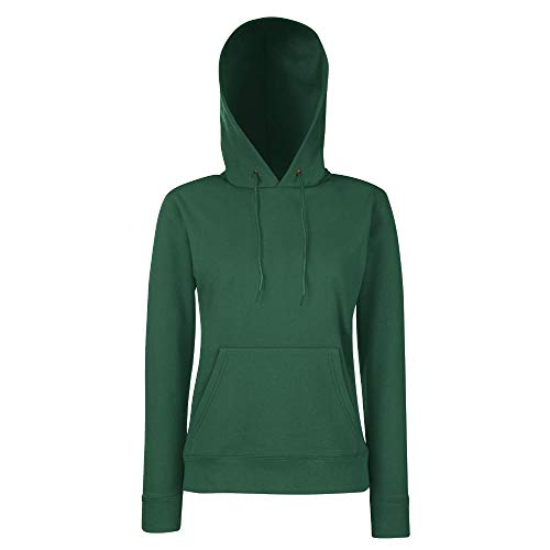Fruit of the Loom - Classic Lady-Fit Kapuzenpullover 'Hooded Sweat' M,Bottle Green von Fruit of the Loom