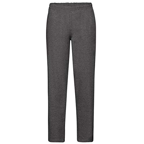 Fruit of the Loom Classic Open Hem Jog Pants, Größe:XL, Farbe:dunkelgrau meliert von Fruit of the Loom