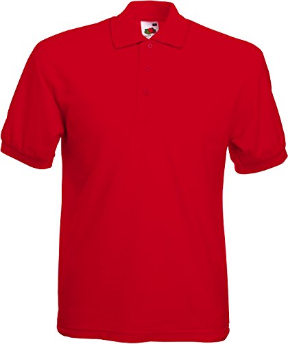 Fruit of the Loom Classic Poloshirt Rot,L von Fruit of the Loom