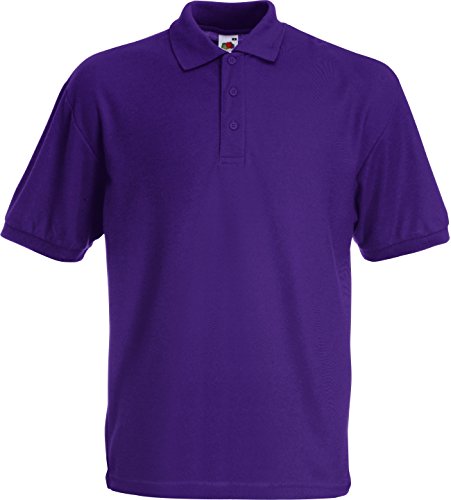 Fruit of The Loom Classic Poloshirt Violett,L von Fruit of the Loom