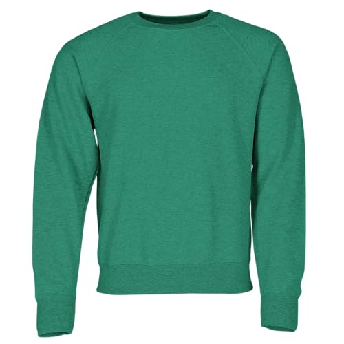Fruit of the Loom Classic Raglan Sweat, Farbe:Retro grün meliert + GRATIS MyShirt Stoffbeutel, Größe:L von Fruit of the Loom