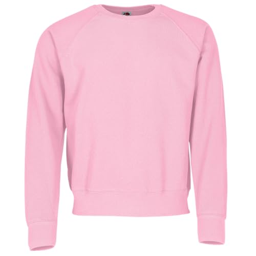 Fruit of the Loom Classic Raglan Sweat, Farbe:Rose + GRATIS MyShirt Stoffbeutel, Größe:M von Fruit of the Loom