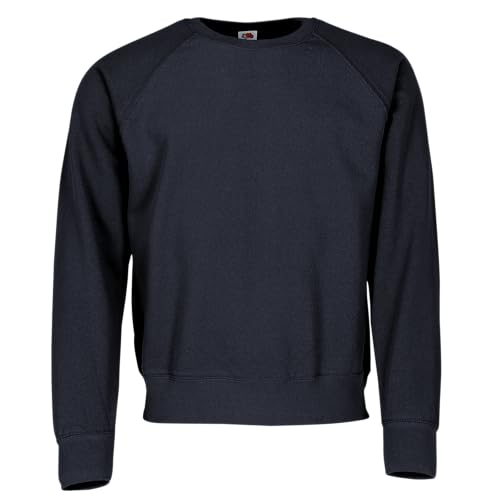 Fruit of the Loom Classic Raglan Sweat + GRATIS MyShirt Stoffbeutel, Farbe:deep Navy + GRATIS MyShirt Stoffbeutel, Größe:2XL von Fruit of the Loom