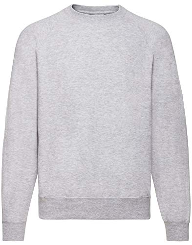 Fruit of the Loom Classic Raglan Sweat Herren Neu, Farbe:Graumeliert, Größe:XL von Fruit of the Loom
