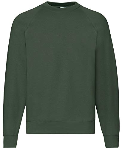 Fruit of the Loom Classic Raglan Sweat Herren Neu, Farbe:flaschengrün, Größe:2XL von Fruit of the Loom