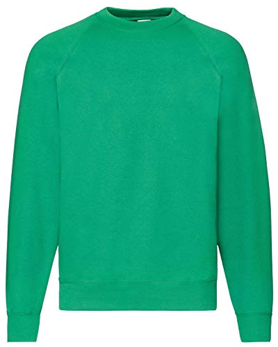 Fruit of the Loom Classic Raglan Sweat Herren Neu, Farbe:maigrün, Größe:2XL von Fruit of the Loom