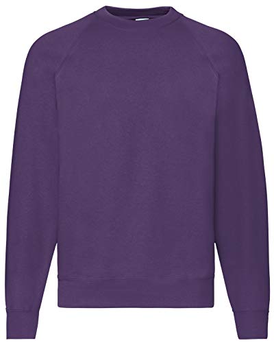 Fruit of the Loom Classic Raglan Sweat Herren Neu, Farbe:violett, Größe:2XL von Fruit of the Loom