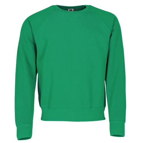 Fruit of the Loom Classic Raglan Sweat Sweatshirt Herren, Kelly Green, M von Fruit of the Loom