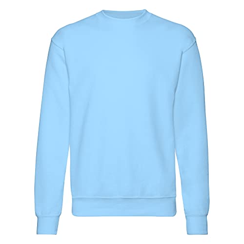 Fruit of the Loom Sweatshirt mit angesetzten ärmeln Gr. L, himmelblau von Fruit of the Loom