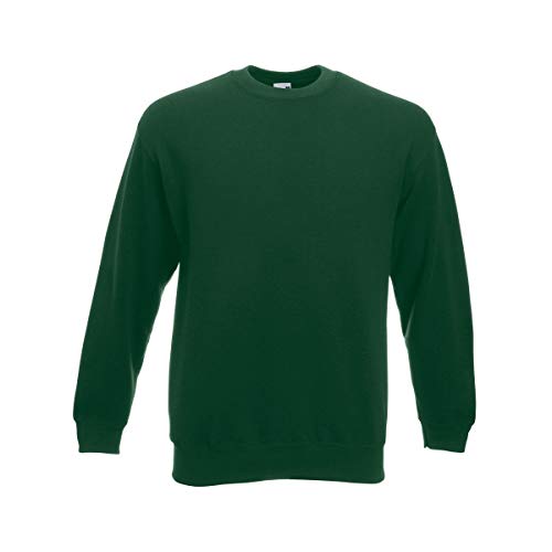 Fruit of the Loom Sweatshirt mit angesetzten ärmeln Gr. L, flaschengrün von Fruit of the Loom