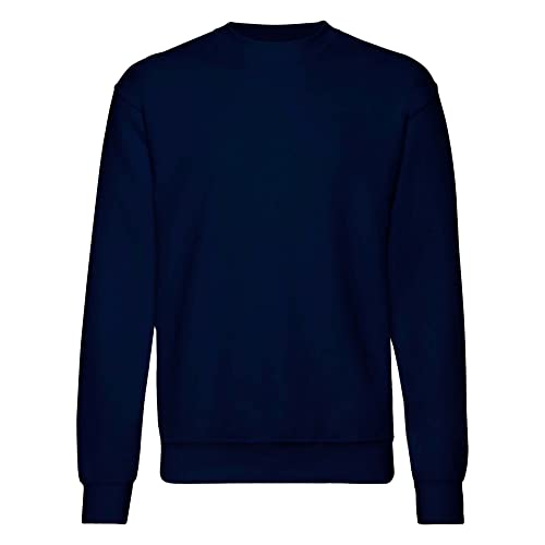 Fruit of the Loom Sweatshirt mit angesetzten ärmeln Gr. XL, Dunkles Marineblau von Fruit of the Loom