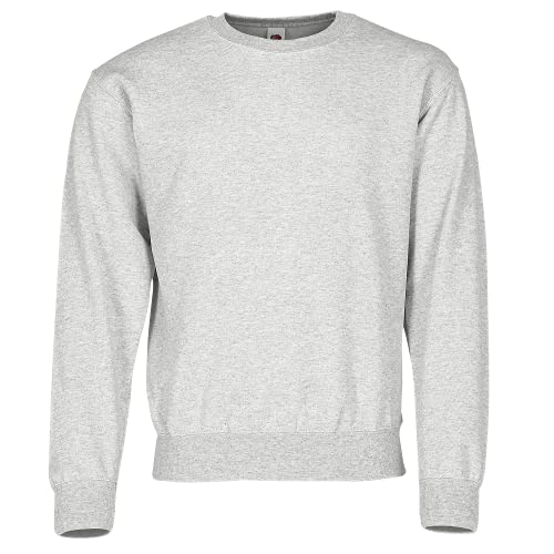 Fruit of the Loom Classic Set-In Sweat + GRATIS MyShirt Stoffbeutel, Farbe:Graumeliert + GRATIS MyShirt Stoffbeutel, Größe:2XL von Fruit of the Loom