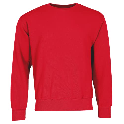 Fruit of the Loom Classic Set-In Sweat + GRATIS MyShirt Stoffbeutel, Farbe:rot + GRATIS MyShirt Stoffbeutel, Größe:L von Fruit of the Loom