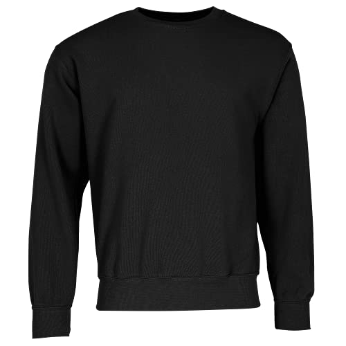 Fruit of the Loom Classic Set-In Sweat + GRATIS MyShirt Stoffbeutel, Farbe:schwarz + GRATIS MyShirt Stoffbeutel, Größe:M von Fruit of the Loom